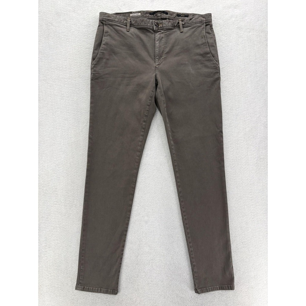 Alberto Rob Luxury T400 Chino Pants Mens 34x34 Brown Slim Fit Stretch Twill